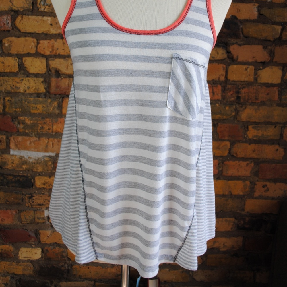 REWIND Striped Lace Back Tank - Picture 2 of 7